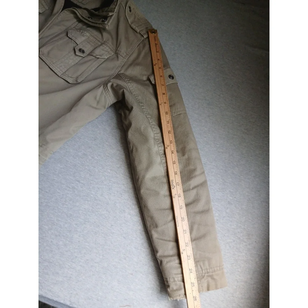 LL Bean Jacket Mens Large Field Utility Canvas Military Fleece Lined Work Barn